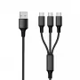 Cavo USB 2GO 797156 1,5 m USB B 3 x USB C nero