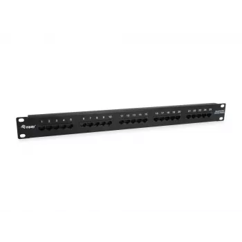 Patch panel Equip 25 porte Cat.3 RJ45 ISDN, nero