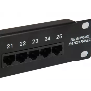Patch panel Equip 25 porte Cat.3 RJ45 ISDN, nero