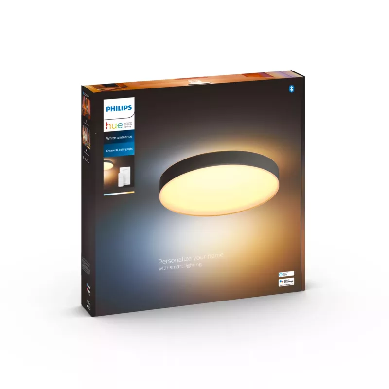 Lampada da soffitto intelligente Philips Hue White ambience Enrave extra large nero
