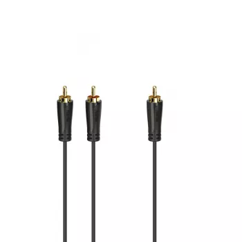 Cavo audio Hama 00205097 5m RCA 2 x RCA connettore maschio placcato oro nero