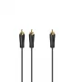Cavo audio Hama 00205097 5m RCA 2 x RCA connettore maschio placcato oro nero
