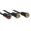 Cavo audio Hama 00205097 5m RCA 2 x RCA connettore maschio placcato oro nero