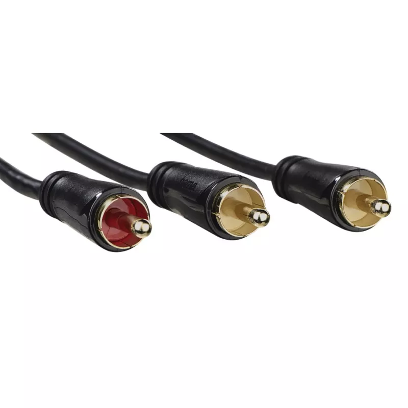 Cavo audio Hama 00205097 5m RCA 2 x RCA connettore maschio placcato oro nero