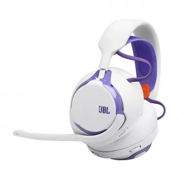 Cuffie JBL Quantum 650 — Bluetooth senza filo, USB-C, circumaurali, padiglione, bianche, 20–20000 Hz