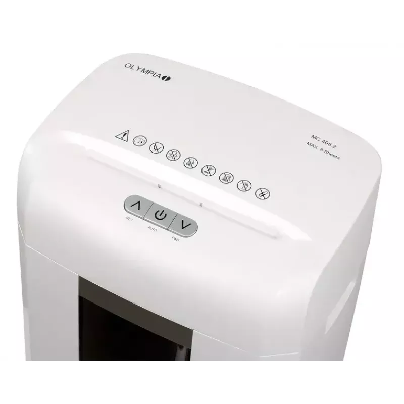 Distruggidocumenti Olympia MC 408.2 taglio micro 22 cm bianco