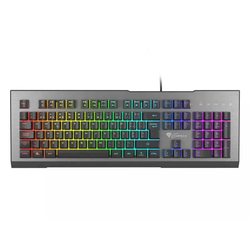 Tastiera gaming GENESIS Rhod 500 RGB USB QWERTY portoghese nero, argento