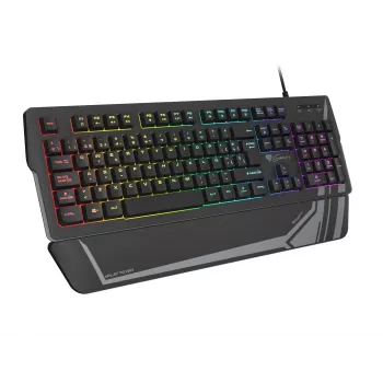 Tastiera gaming GENESIS Rhod 350 RGB – USB QWERTY spagnolo a 104 tasti full size, nero, retroilluminazione RGB, poggiapolsi