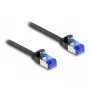 Cavo di rete DeLOCK RJ45 patch piatto connettore maschio su connettore maschio Cat.6A 0,5 m nero