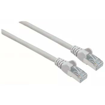 Intellinet Cavo patch di rete, Cat6, 3 m, grigio, rame, S/FTP, LSOH/LSZH, PVC, RJ45, contatti dorati, protezione del fermo, protezione antitorsione stampata, garanzia a vita