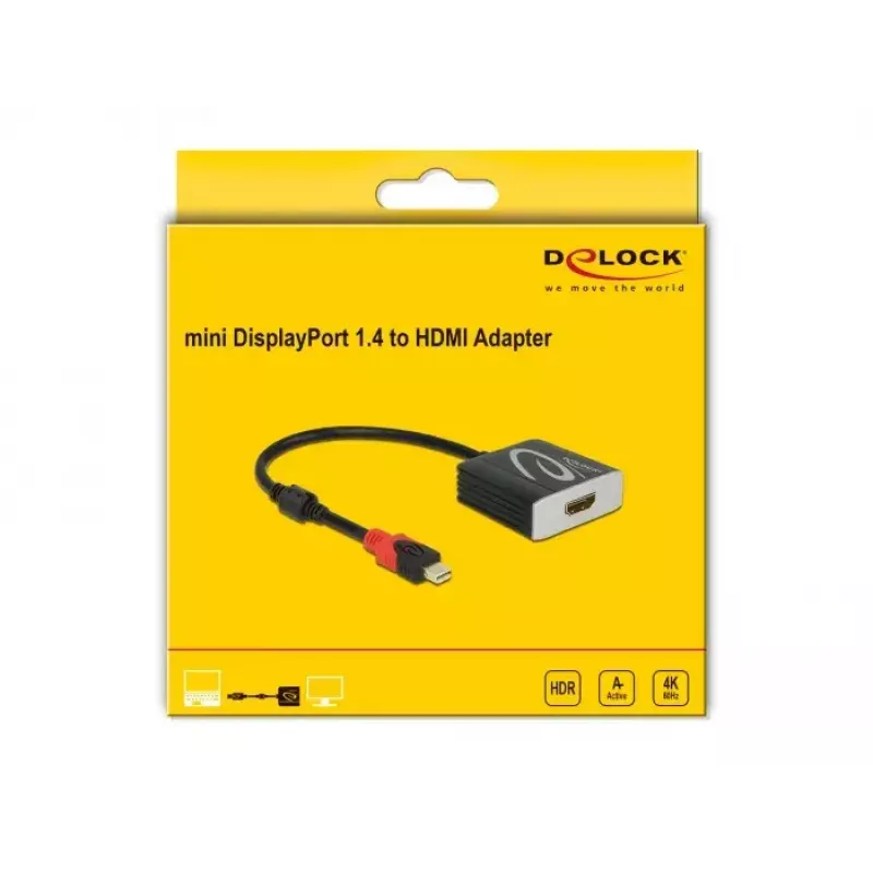 Adattatore attivo Mini DisplayPort 1.4 su HDMI DeLOCK 65302