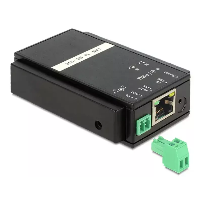 Delock 62504 Convertitore da Ethernet LAN (TCP/IP) a seriale RS-232