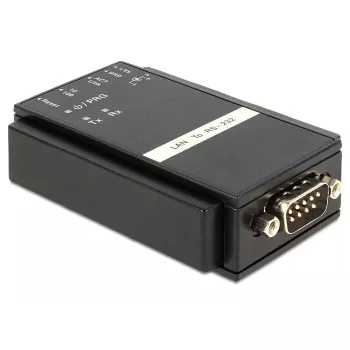 Delock 62504 Convertitore da Ethernet LAN (TCP/IP) a seriale RS-232