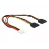 DeLOCK Cavo 0,3m Floppy 4p/2x SATA 15p