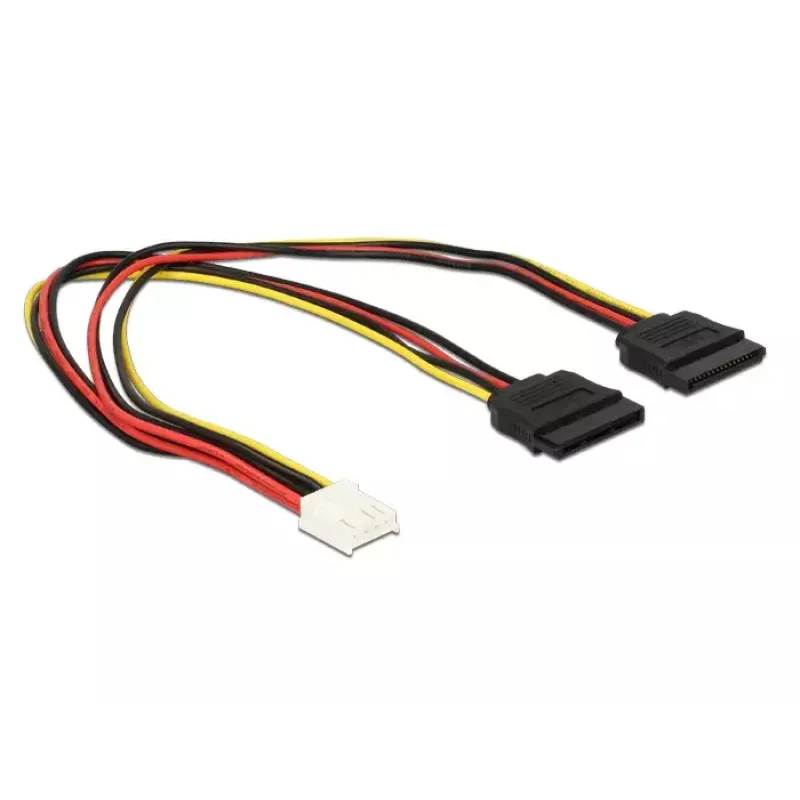DeLOCK Cavo 0,3m Floppy 4p/2x SATA 15p