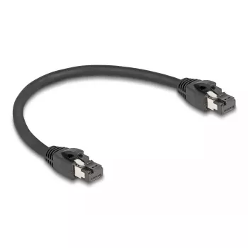 Cavo di rete RJ45 DeLOCK Cat.8.1 S/FTP 25 cm 40 Gbit/s nero