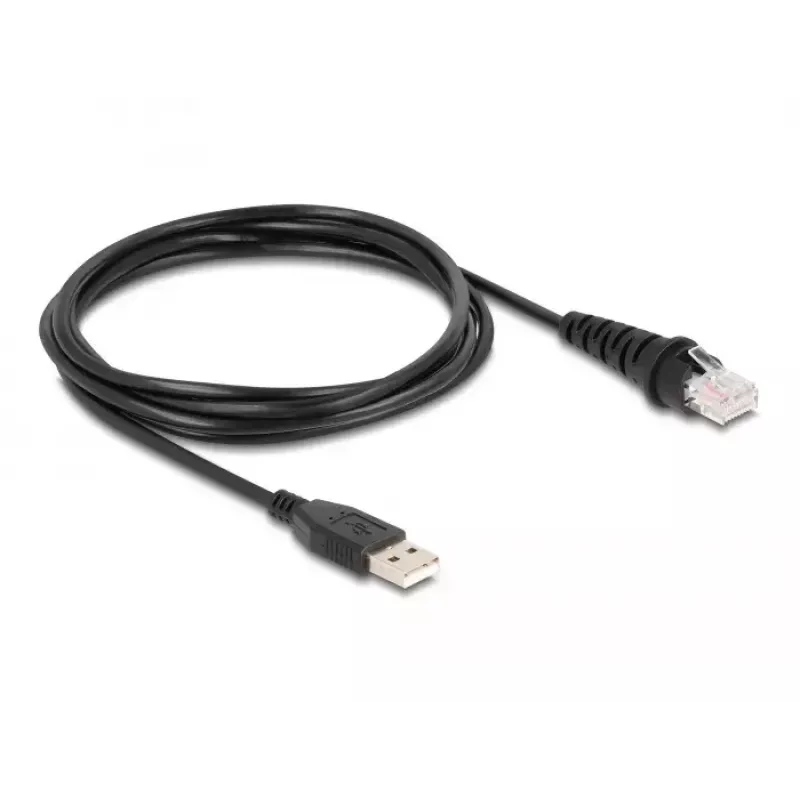 Lettore di codici a barre USB DeLOCK 1D e 2D con filo per montaggio fisso
