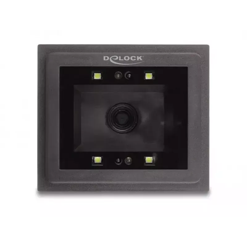 Lettore di codici a barre USB DeLOCK 1D e 2D con filo per montaggio fisso