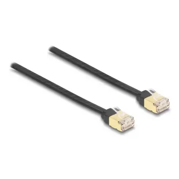 Cavo avvolgibile RJ45 DeLOCK Cat.6A STP 1,5 m nero giallo