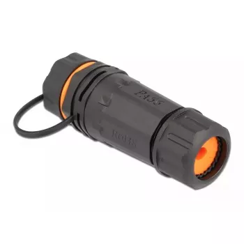 Connettore per cavi RJ-45/RJ-45 DeLOCK 86700 nero arancione