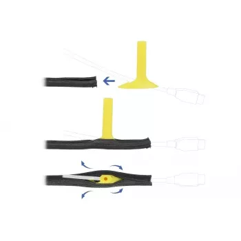 Attrezzo di inserimento per set guaina per cavi DeLOCK, 4 pezzi, giallo, plastica