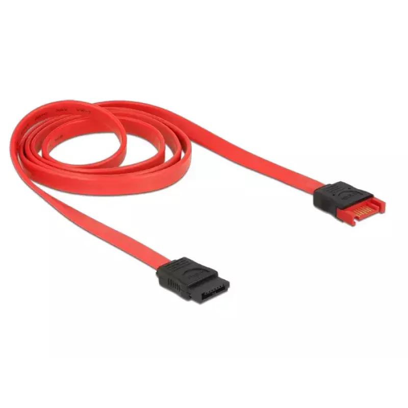 Cavo SATA DeLOCK 83956 1 m SATA 7 poli nero rosso