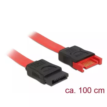 Cavo SATA DeLOCK 83956 1 m SATA 7 poli nero rosso