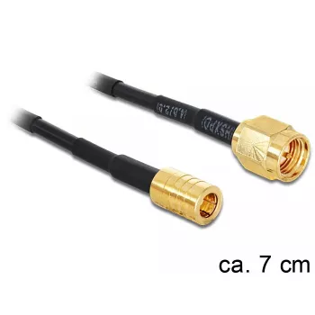 Cavo di segnale DeLOCK 88474 0,07m oro nero