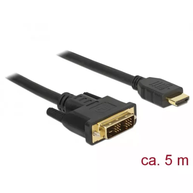 Adattatore cavo video DeLOCK 85586 DVI-D HDMI Type-A nero 5 m