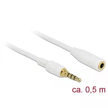 Cavo audio DeLOCK 85628 0,5 m 3,5 mm bianco