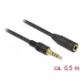 Cavo audio DeLOCK 85627 0,5 m 3,5 mm nero