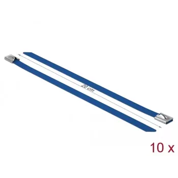 Fascette per cavi DeLOCK 18797 acciaio blu 200 mm 10 pz.