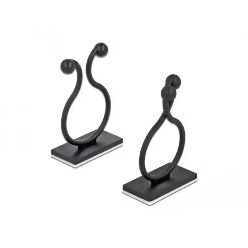 Ganci per cavi DeLOCK 60176 nero 10 pz.
