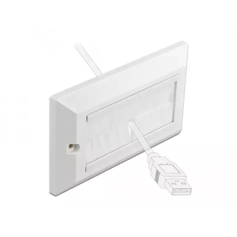 Piastra a muro DeLOCK 66496 bianco