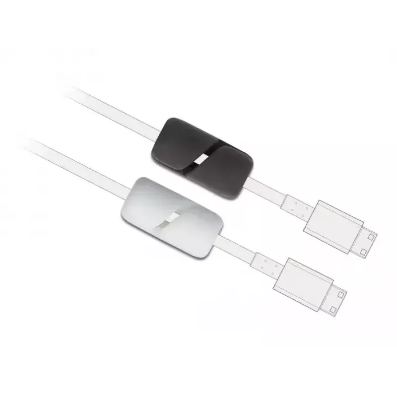 Fermacavi DeLOCK 18404 autochiudente adesivo 3 pz. nero bianco