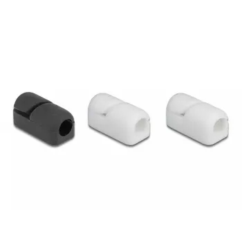 Fermacavi DeLOCK 18404 autochiudente adesivo 3 pz. nero bianco