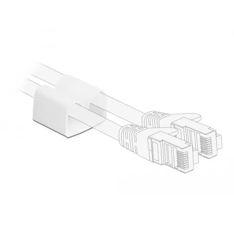 Fermacavi DeLOCK 18395 bianco 2 pz.
