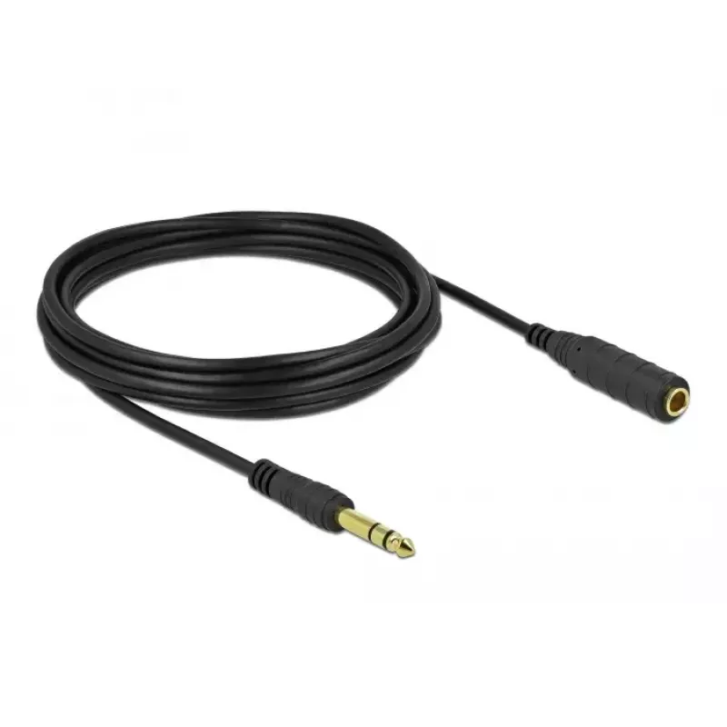 Prolunga jack stereo DeLOCK 86767 6,35 mm 5 m nero