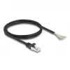 Cavo DeLOCK RJ50 maschio a fili aperti S/FTP 1 m nero