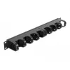 Pannello di gestione cavi DeLOCK 19 pollici 10 guide cavi chiuse 1U nero