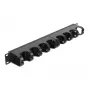 Pannello di gestione cavi DeLOCK 19 pollici 10 guide cavi chiuse 1U nero