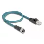 Cavo adattatore DeLOCK M12 codifica A femmina 8 poli su RJ45 maschio 50 cm