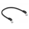 Cavo di rete DeLOCK RJ45 Cat.6A S/FTP 45° angolato verso il basso 0,5 m nero