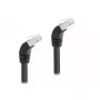 Cavo di rete DeLOCK RJ45 Cat.6A S/FTP 45° angolato verso il basso 0,5 m nero