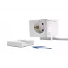 DeLOCK 11497 Cubo presa a 3 vie con cavo di prolunga da 1,5 m, caricatore USB, protezione bambini, bianco