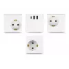 DeLOCK 11497 Cubo presa a 3 vie con cavo di prolunga da 1,5 m, caricatore USB, protezione bambini, bianco