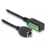 Cavo DeLOCK RJ45 Cat.5e femmina su adattatore morsettiera 21,5 cm