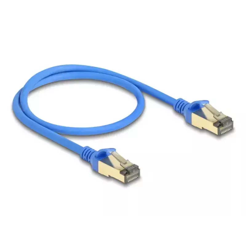 Cavo di rete DeLOCK RJ45 Cat.8.1 F/FTP sottile 0,5 m blu