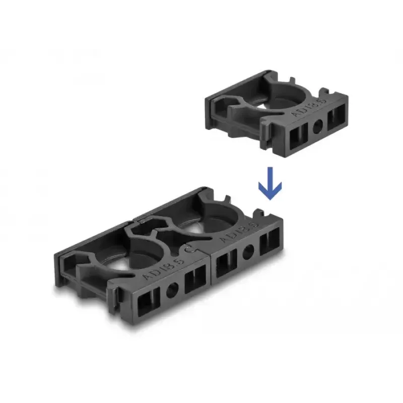 Fermacavi DeLOCK 60481 10 mm nero 8 pz