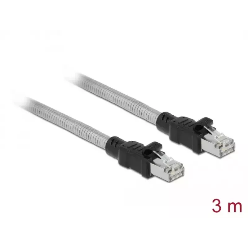Cavo DeLOCK RJ45 Cat.6A U/FTP con guaina metallica 3 m